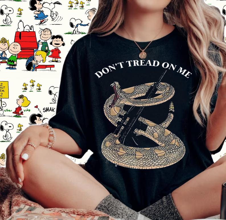 Second Amendment Anti Biden Don't Tread On Me Conservative T-Shirt woman shirt