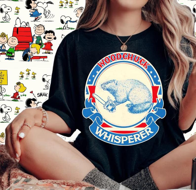 Woodchuck Whisperer Groundhog With Chainsaw vintage shirt woman shirt