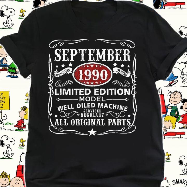 31St Birthday Gift Men 31 Years Old Vintage September T-Shirt shirt