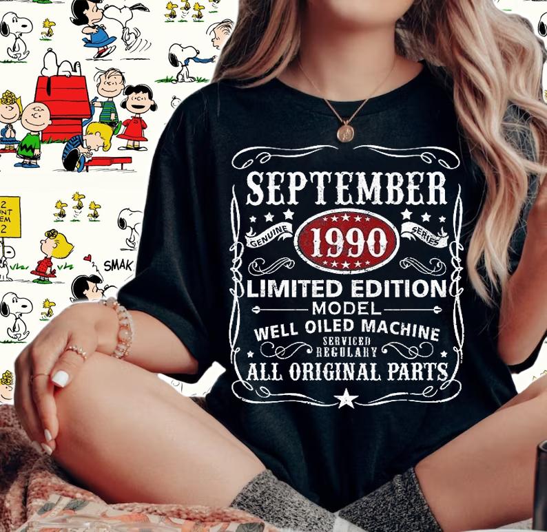 31St Birthday Gift Men 31 Years Old Vintage September T-Shirt woman shirt