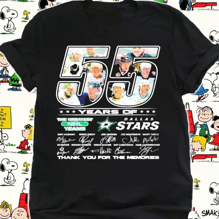 55 years of The Greatest NHL Teams Dallas Stars signatures shirt shirt