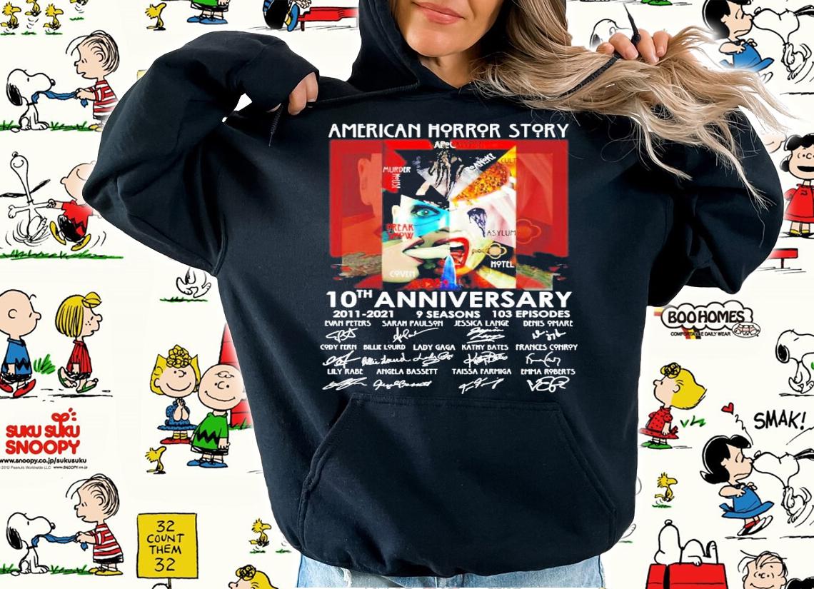American Horror Story 10th anniversary 2011-2021 9 seasons 103 episodes signature shirt