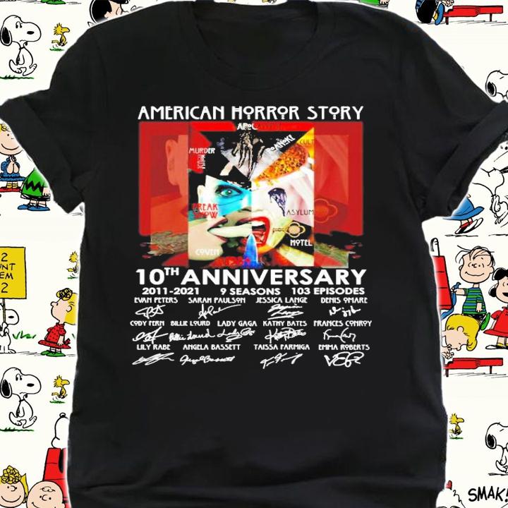 American Horror Story 10th anniversary 2011-2021 9 seasons 103 episodes signature shirt