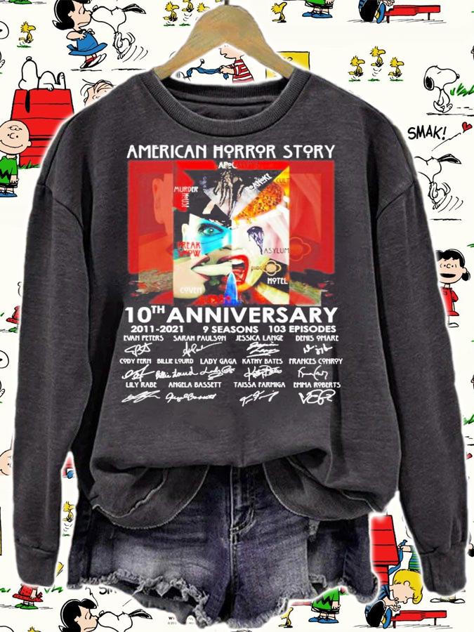 American Horror Story 10th anniversary 2011-2021 9 seasons 103 episodes signature shirt