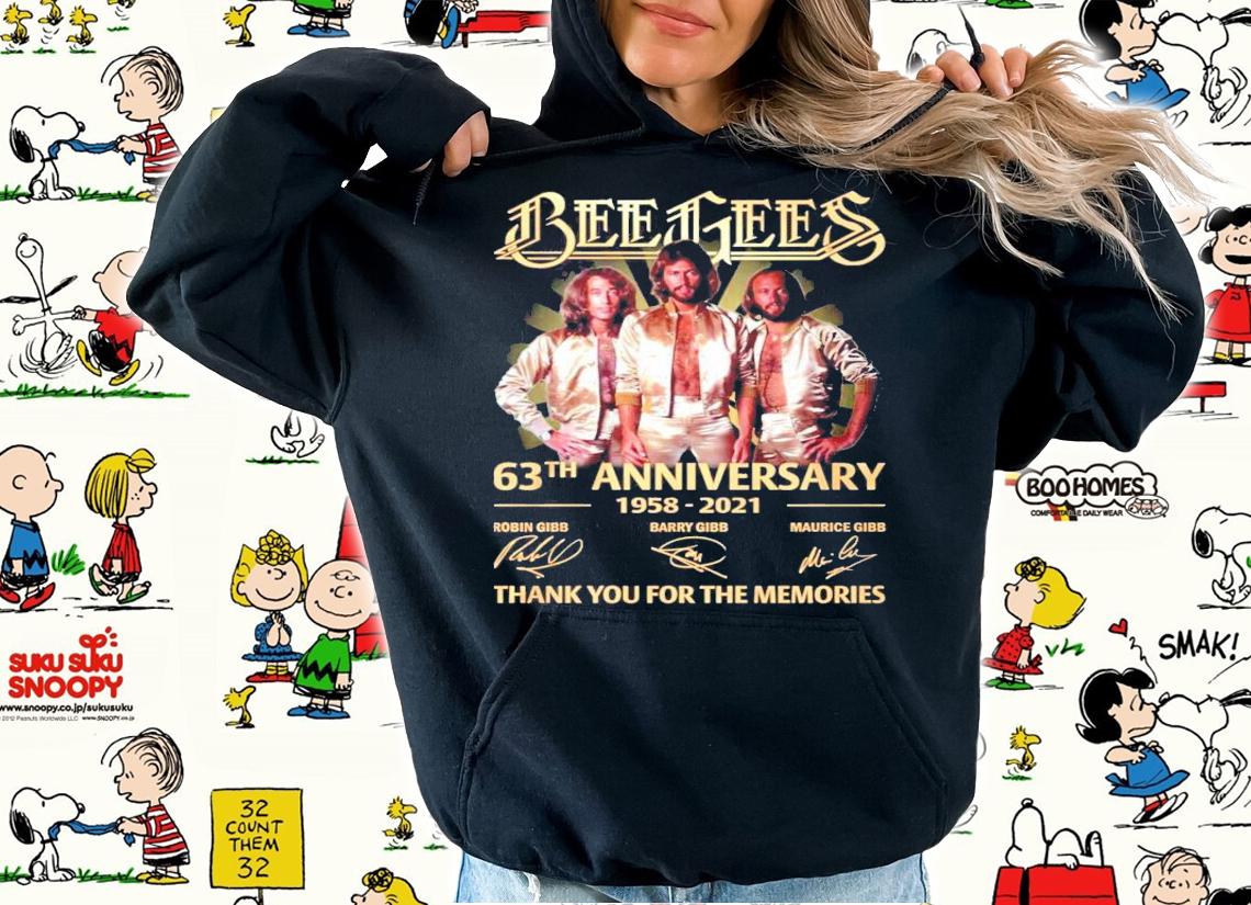 Bee Gees 63th anniversary 1958-2021 signatures shirt
