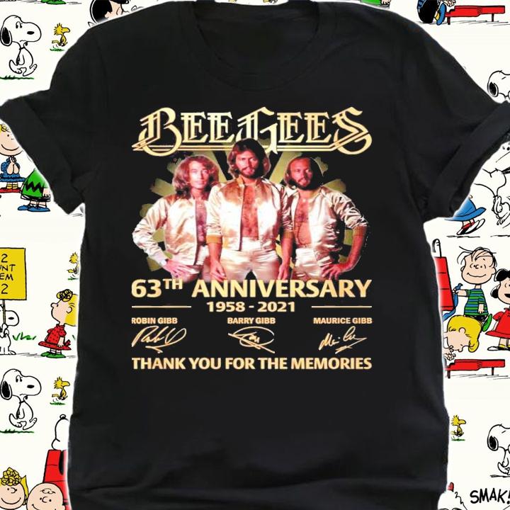 Bee Gees 63th anniversary 1958-2021 signatures shirt