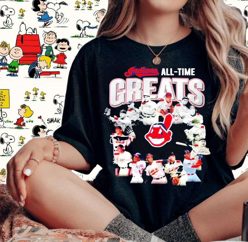 Cleveland Indians all time Greats signatures shirt woman shirt