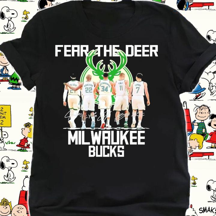 Fear The Deer Milwaukee Bucks signatures men's shirt