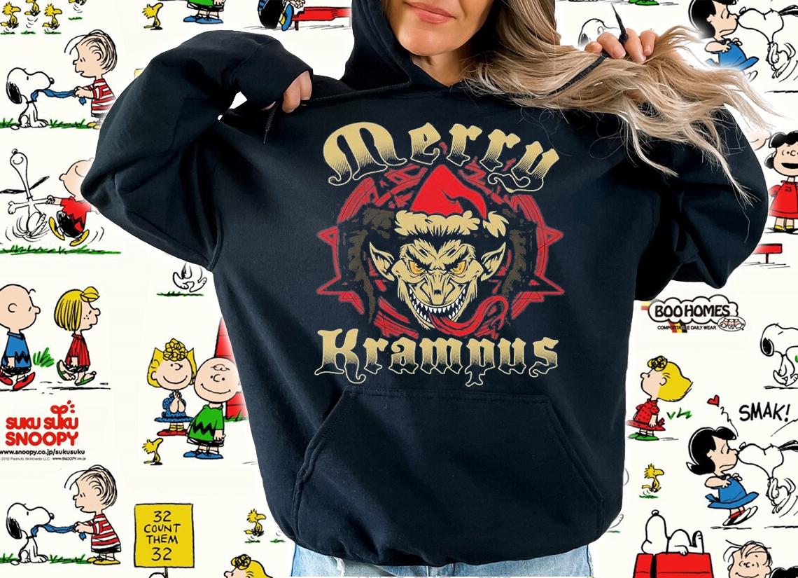 Merry Krampus Not Santa Claus T-Shirt hoodie