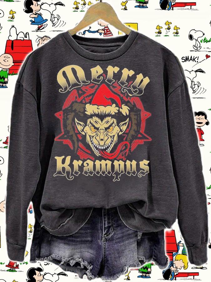 Merry Krampus Not Santa Claus T-Shirt sweatshirt