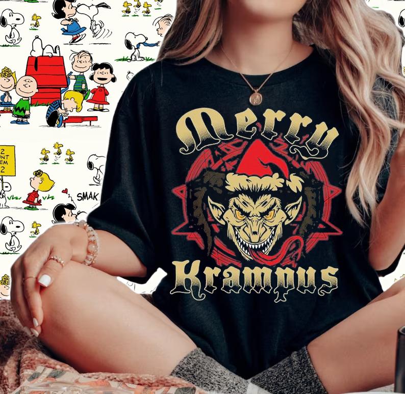 Merry Krampus Not Santa Claus T-Shirt woman shirt