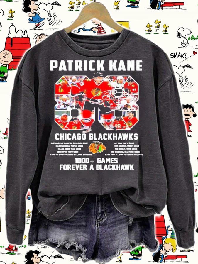 Patrick Kane Chicago Blackhawks 1000 games forever a Blackhawk shirt sweatshirt
