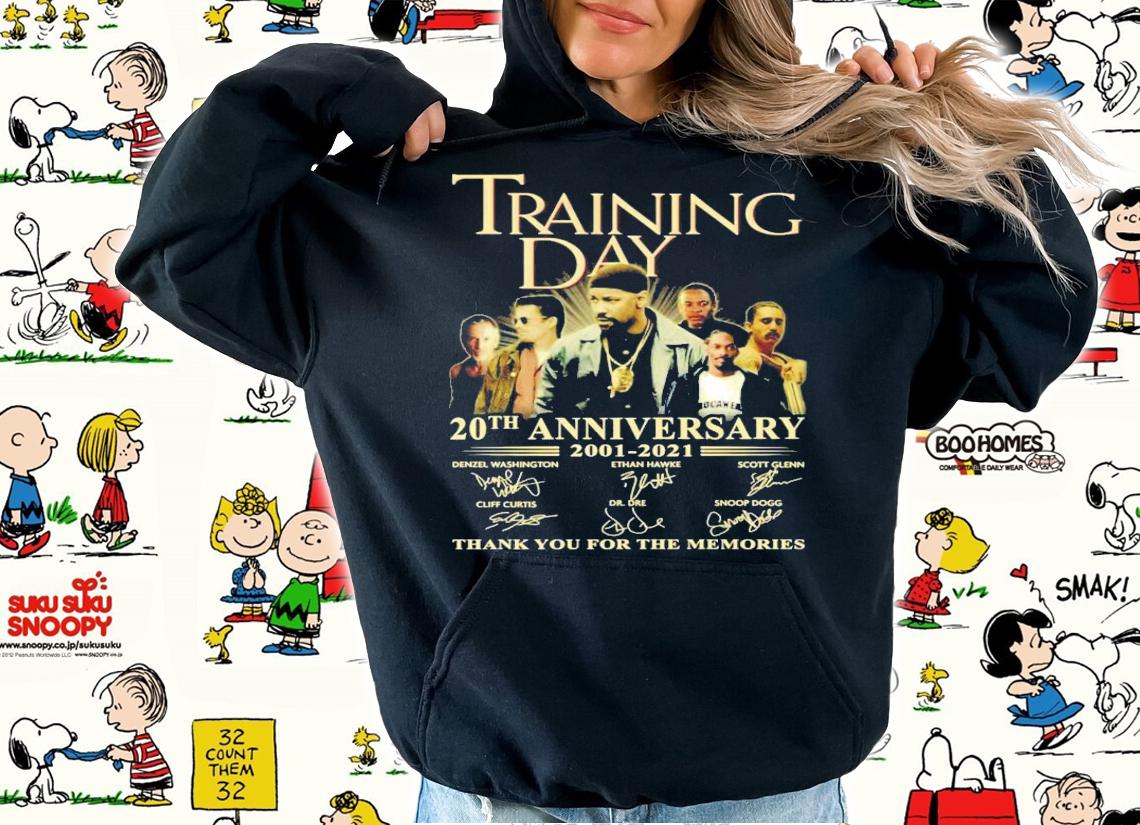 Training Day 20th anniversary 2001-2021 signatures shirt t-shirt hoodie