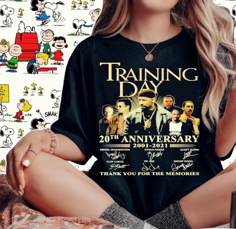 Training Day 20th anniversary 2001-2021 signatures shirt t-shirt woman shirt