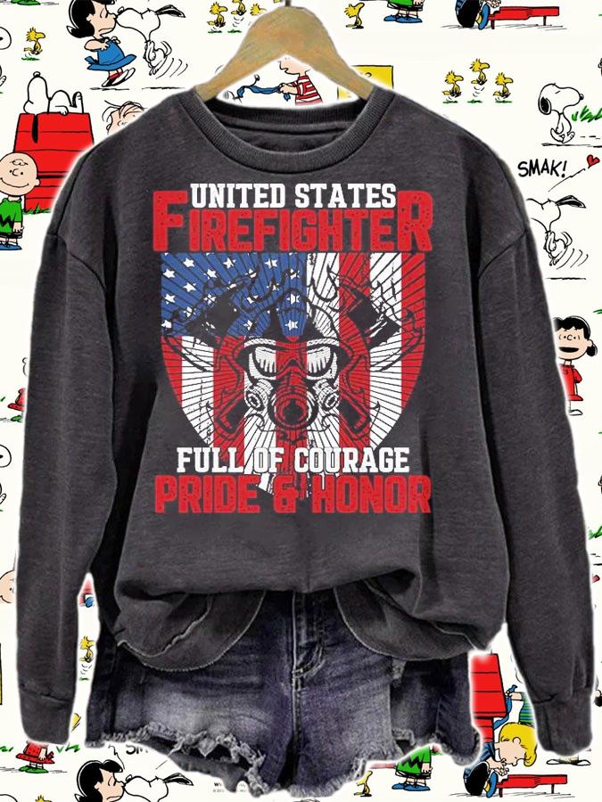 United state firefighter full of courage pride and honor T-shirt sweatshirt