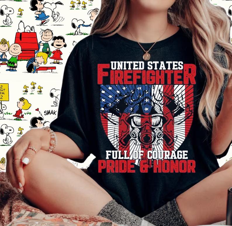 United state firefighter full of courage pride and honor T-shirt woman shirt