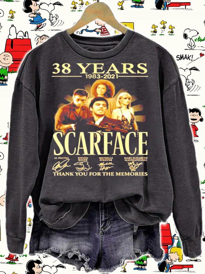 38 years 1983-2021 Scarface signature thank you for the memories shirt