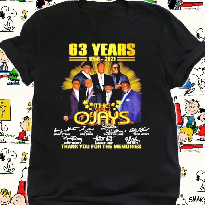 63 years 1958-2021 The O'Jays signatures shirt shirt