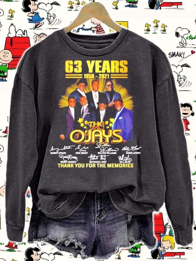 63 years 1958-2021 The O'Jays signatures shirt sweatshirt