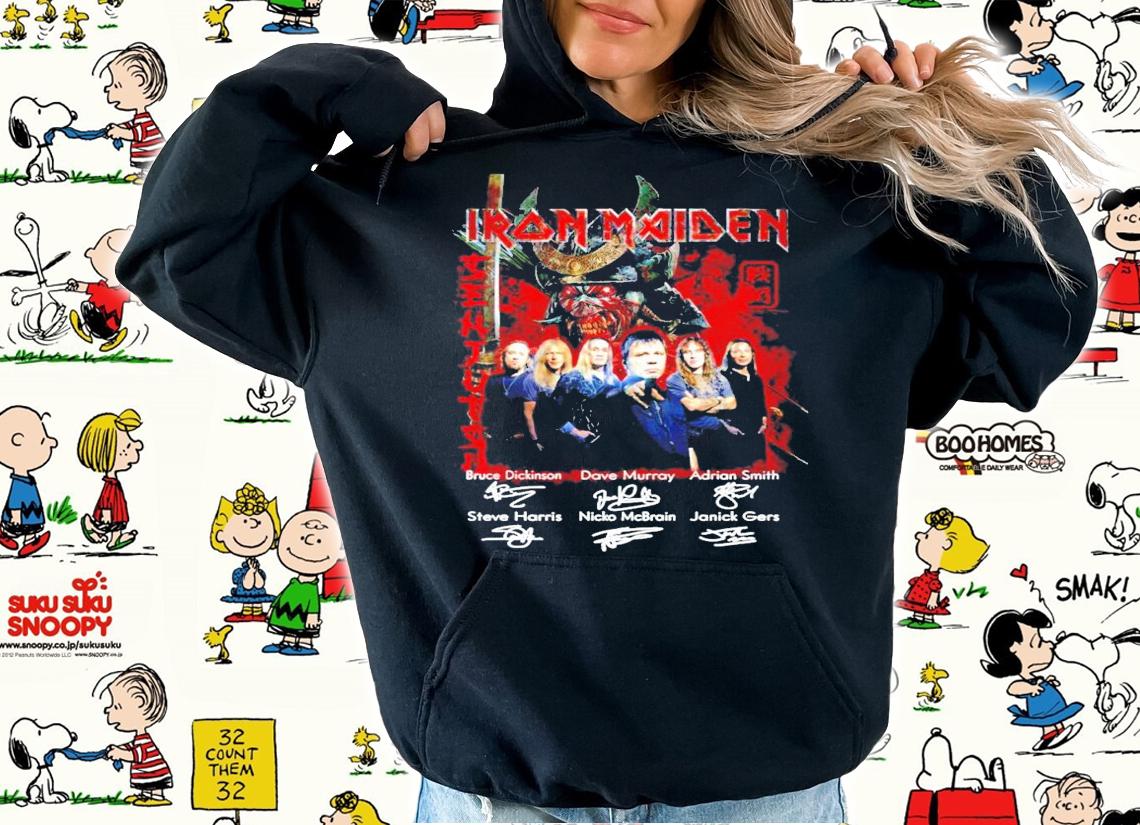 Iron Maiden signatures shirt hoodie