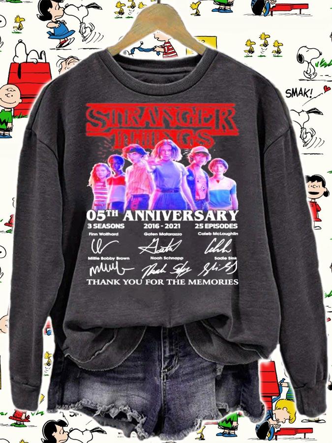 Stranger Things 05th anniversary 3 season 2016-2021 25 episodes signature shirt sweatshirt