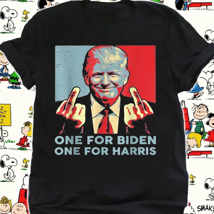 Trump Middle Finger Biden Harris one for Biden one for Harris shirt shirt