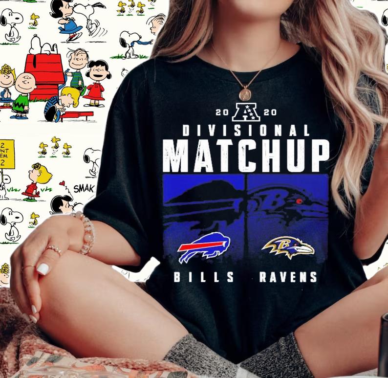 2020 NFL Playoffs Divisional Matchup Bills and Ravens shirt