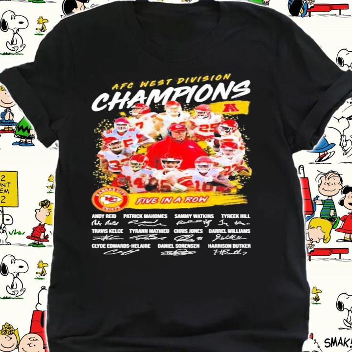 AFC West Division Champions Kansas City Chiefs five in a row shirt shirt