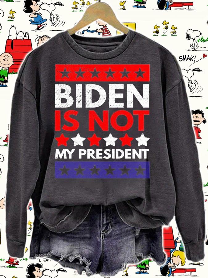 Biden Is Not My President USA FlagT-shirt sweatshirt