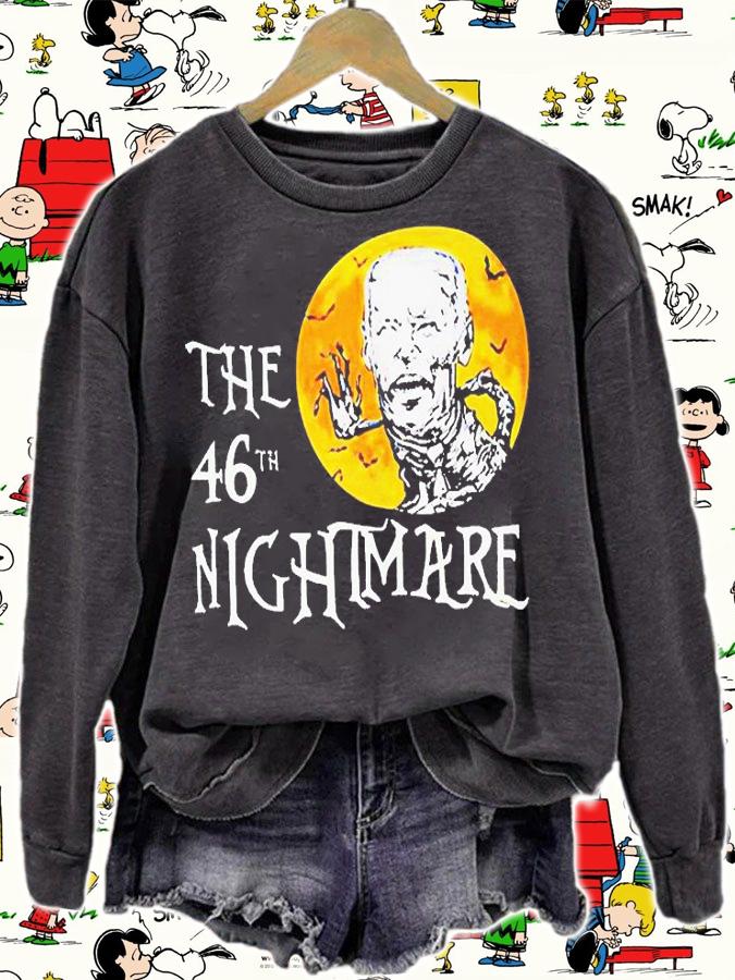 Biden Zombie the 46 nightmare anti Biden Halloween T-shirt sweatshirt