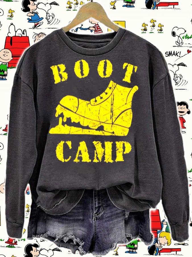 Boot Camp Military Bootcamp Fitness Workout Distressed shirt sweatshirt