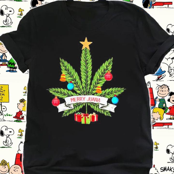 Cannabis weed Merry Juana Christmas sweater t-shirt