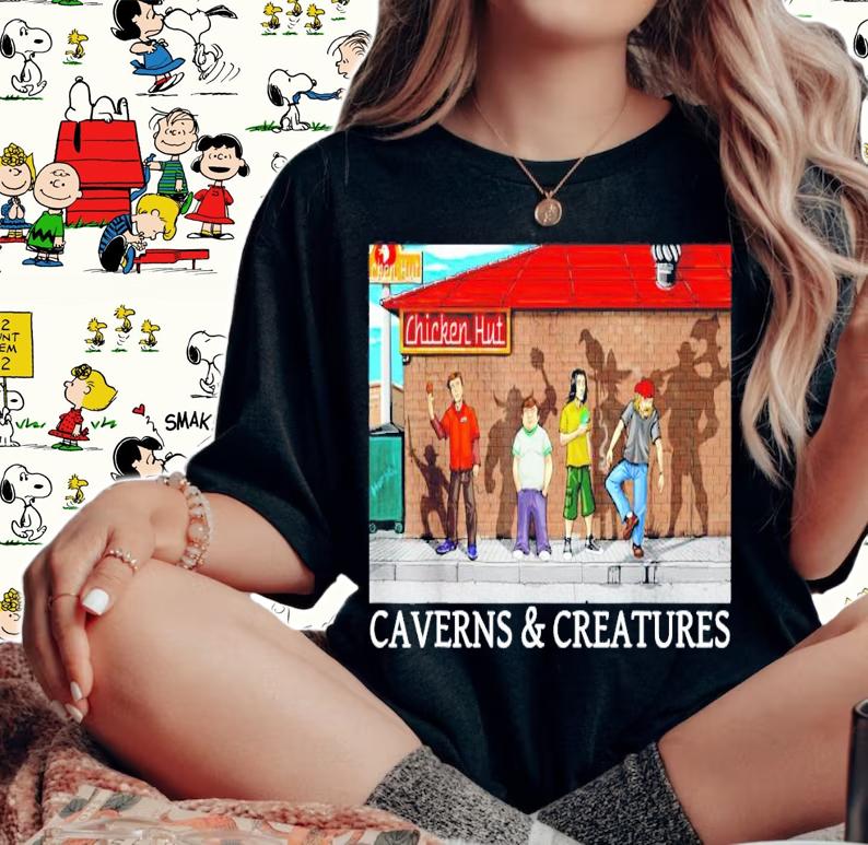 Chicken hut caverns and creatures shirt woman shirt