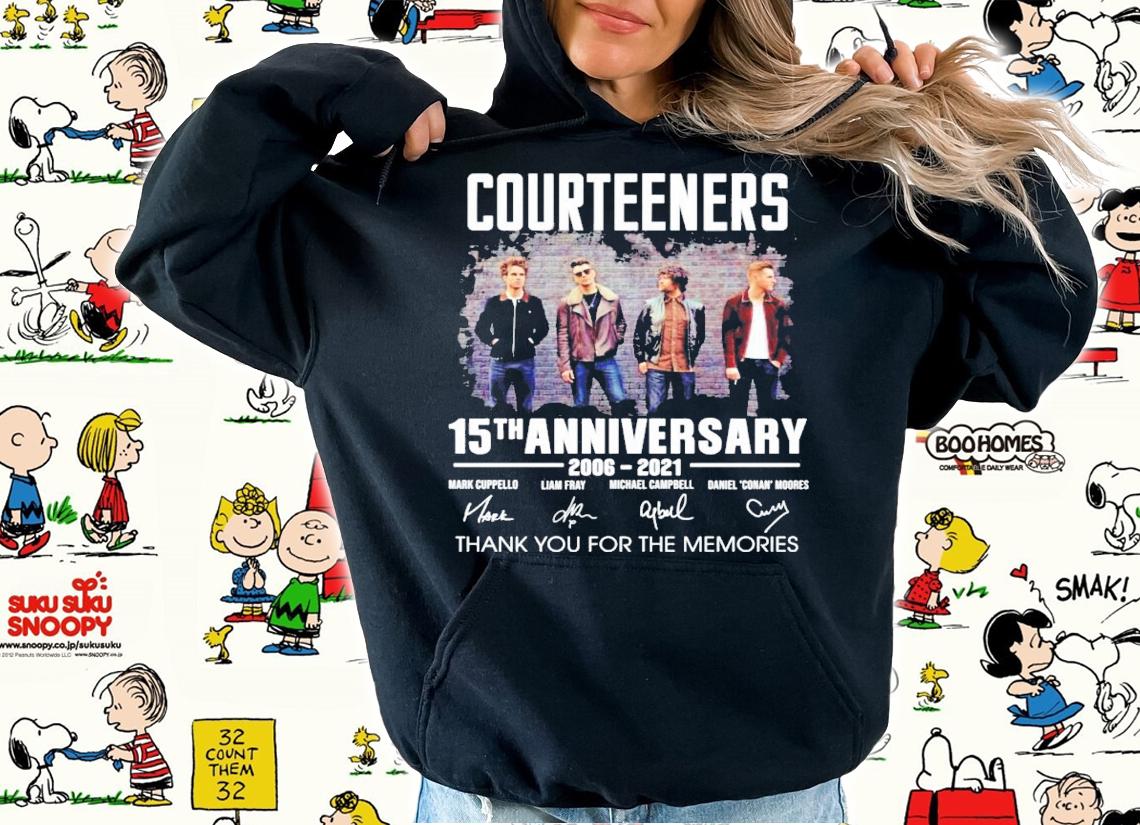 Courteeners 15th anniversary 2006-2021 signatures shirt