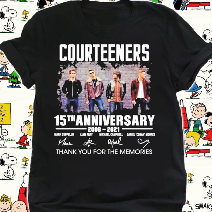 Courteeners 15th anniversary 2006-2021 signatures shirt