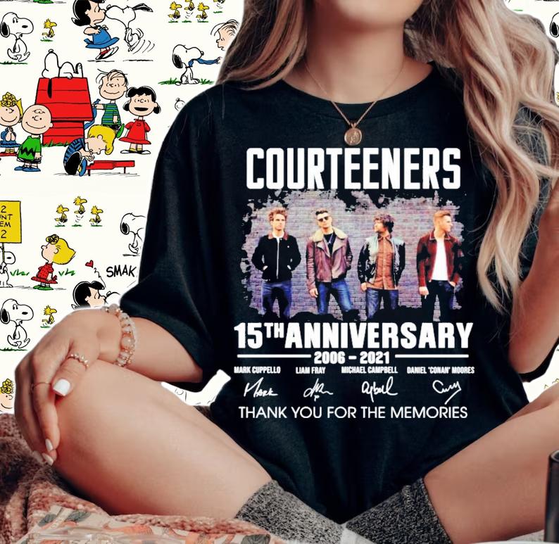 Courteeners 15th anniversary 2006-2021 signatures shirt