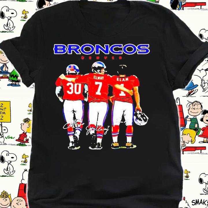 Denver Broncos best players Phillip Lindsay and Elway and Elam signature T-shirt