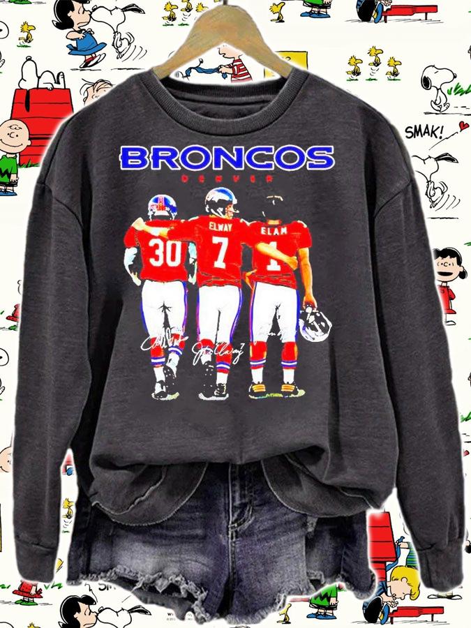 Denver Broncos best players Phillip Lindsay and Elway and Elam signature T-shirt
