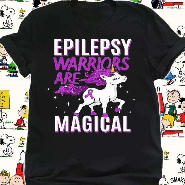 Epilepsy Warrior Purple Ribbon Epileptic Unicorn T-Shirt shirt
