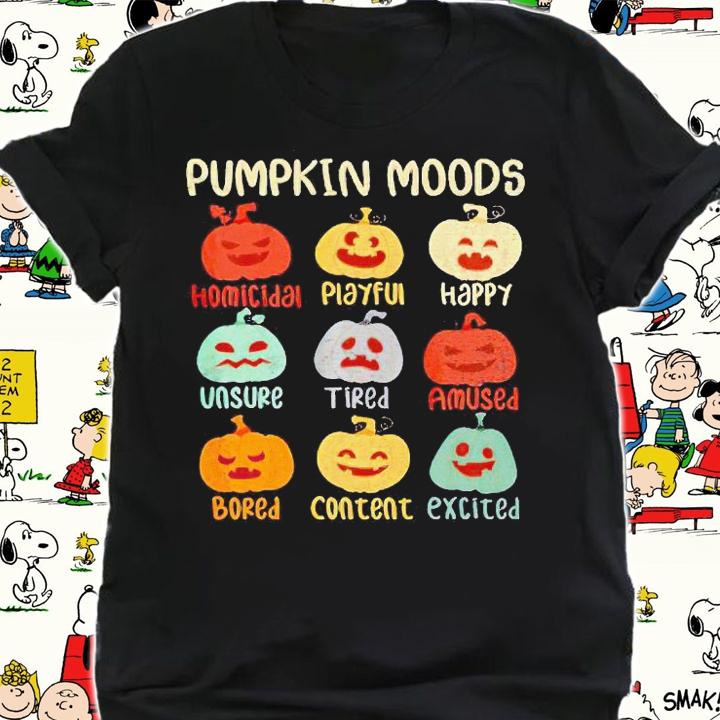 Funny Pumpkins emotions Pumpkin moods Halloween T-shirt shirt
