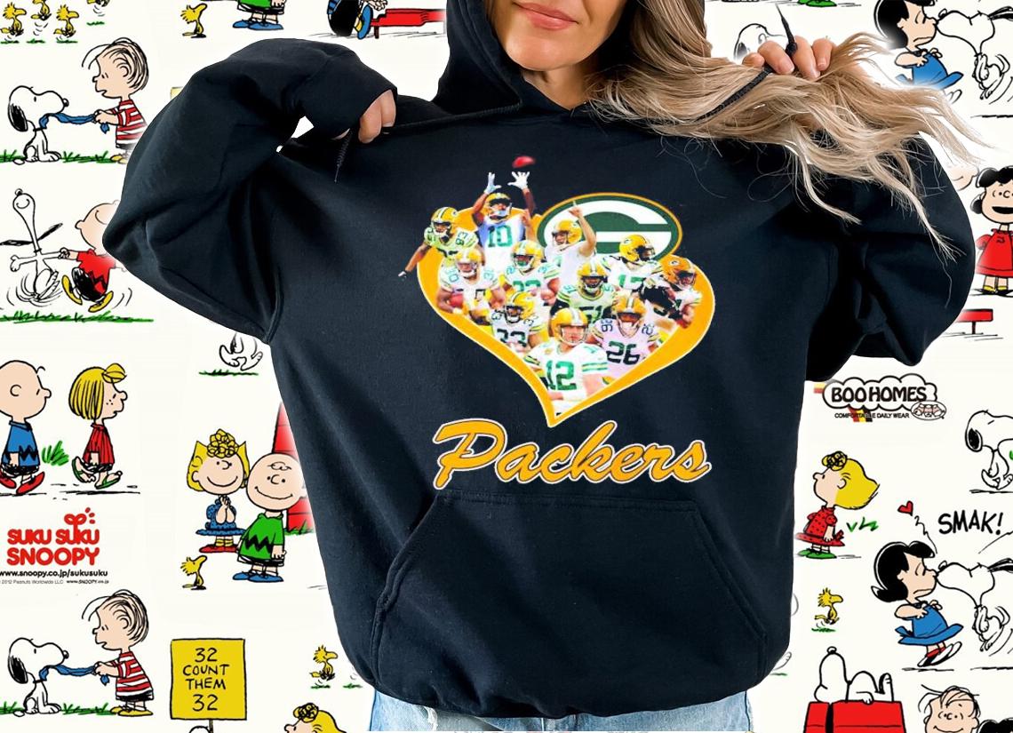 Green Bay Packers heart Champions shirt hoodie