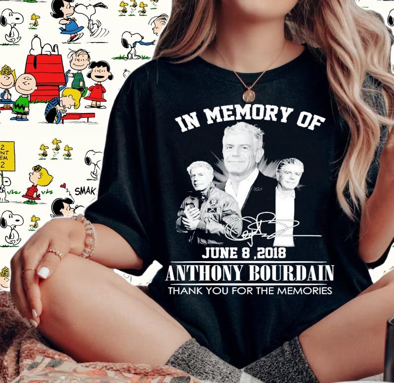 In memory of Anthony Bourdain signature thank you for the memories shirt woman shirt