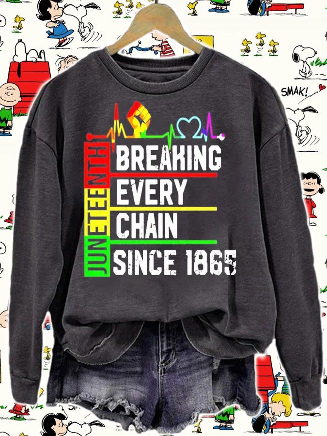 Juneteenth Breaking Every Chain since 1865 shirt sweatshirt