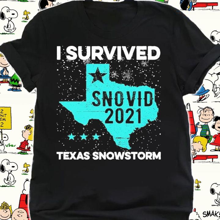 Men's I Survived Snovid 2021 Texas snowstorm shirt shirt