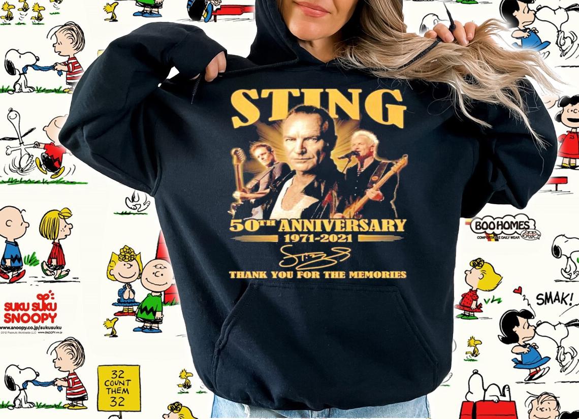 Official Sting 50th anniversary 1971-2021 thank you for the memories shirt hoodie
