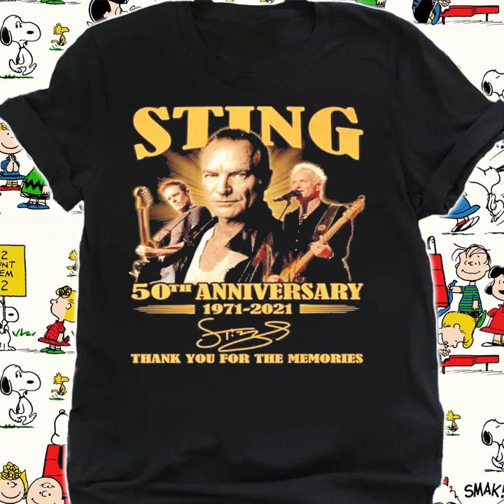 Official Sting 50th anniversary 1971-2021 thank you for the memories shirt shirt