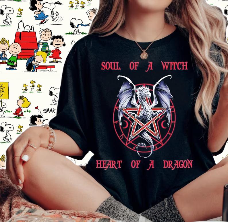 Soul of a witch heart of a Dragon shirt woman shirt