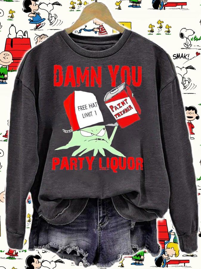 Squidbillies Shirts Damn You Party Liquor shirt sweatshirt
