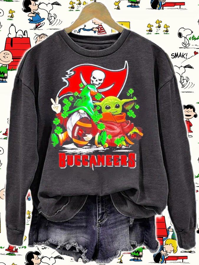 St.Patrick's day Gnome and Baby Yoda Tampa Bay Buccaneers shirt sweatshirt