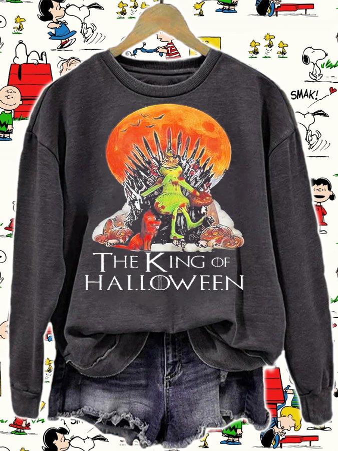 The Grinch and dog The King Of Halloween Villains shirt sweatshirt